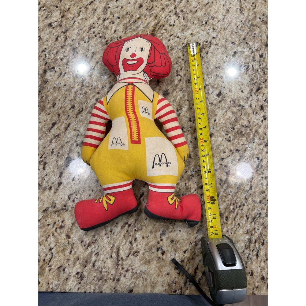 Vintage McDonald's Ronald McDonald Plush Cloth Doll 13 Inch Collectible Toy